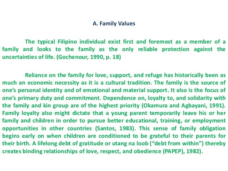 Examples Of Family Values Essay - Words | Help Me